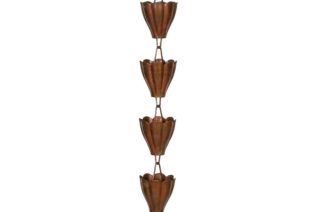 Tulip Rain Chain Copper Rainchains Edge Company